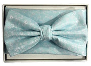 Bow and hanky set floral agua